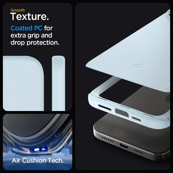 Spigen iPhone 15 Pro Max Skal Thin Fit Mute Blue