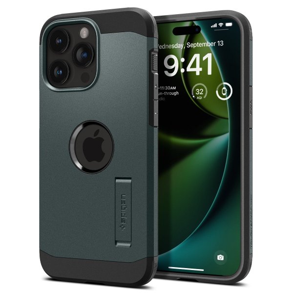 Spigen iPhone 15 Pro Max Skal Tough Armor MagFit Abyss Green