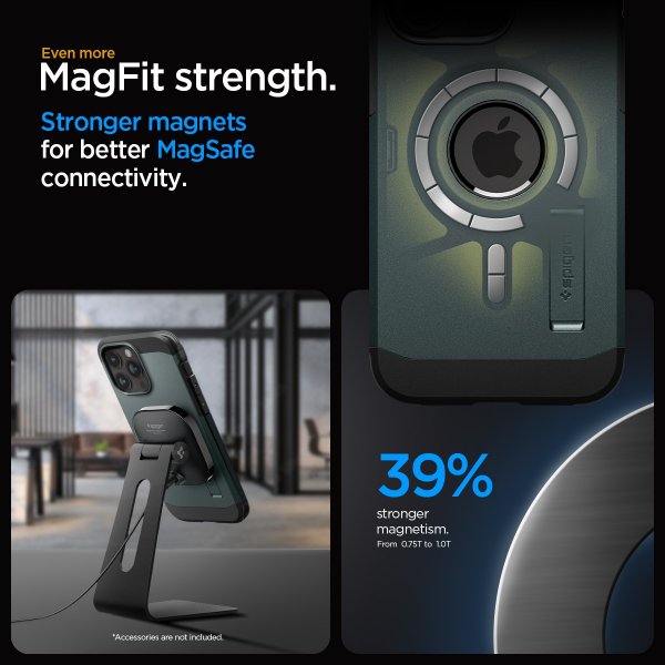 Spigen iPhone 15 Pro Max Skal Tough Armor MagFit Abyss Green