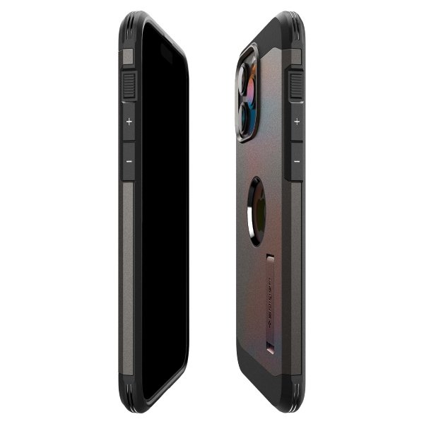 Spigen iPhone 15 Pro Max Skal Tough Armor MagFit Gunmetal