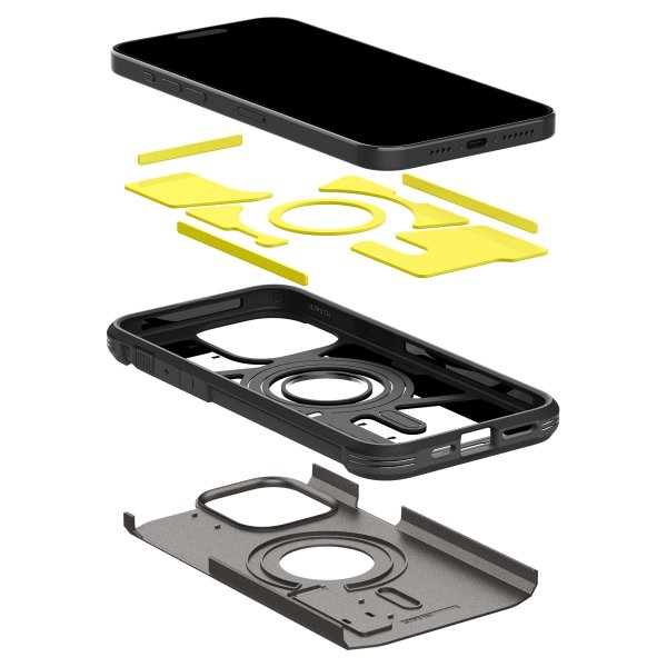 Spigen iPhone 15 Pro Max Skal Tough Armor MagFit Gunmetal