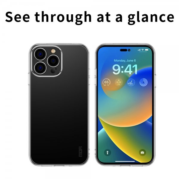 Mofi iPhone 15 Pro Max Skal Transparent TPU Klar