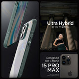 Spigen iPhone 15 Pro Max Skal Ultra Hybrid Abyss Green