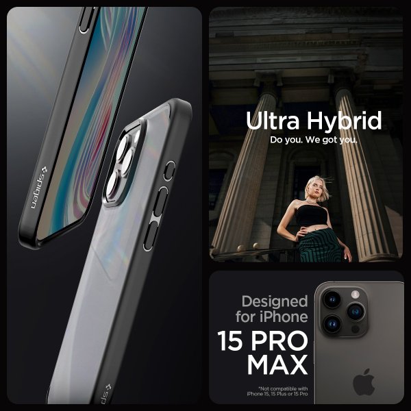Spigen iPhone 15 Pro Max Skal Ultra Hybrid Frost Black