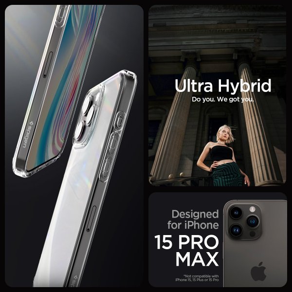 Spigen iPhone 15 Pro Max Skal Ultra Hybrid Frost Clear