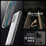 Spigen iPhone 15 Pro Max Skal Ultra Hybrid Frost Clear