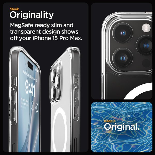 Spigen iPhone 15 Pro Max Skal Ultra Hybrid MagFit Frost Clear