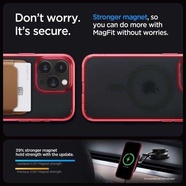 Spigen iPhone 15 Pro Max Skal Ultra Hybrid MagFit Frost Deep Red