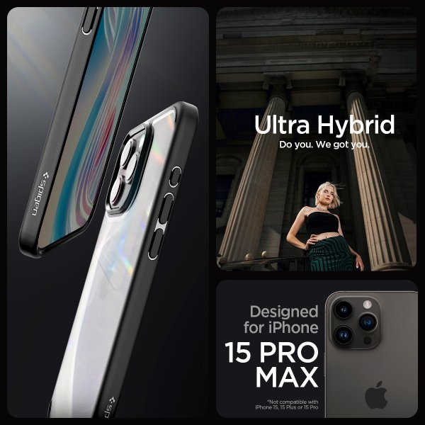 Spigen iPhone 15 Pro Max Skal Ultra Hybrid Matte Matte Black