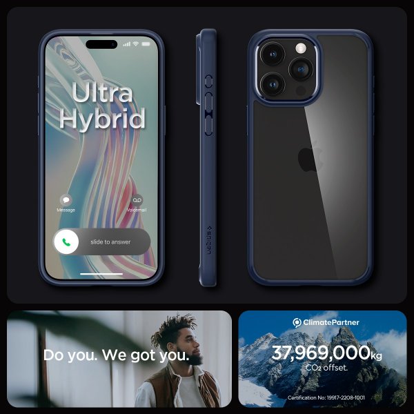 Spigen iPhone 15 Pro Max Skal Ultra Hybrid Navy Blue