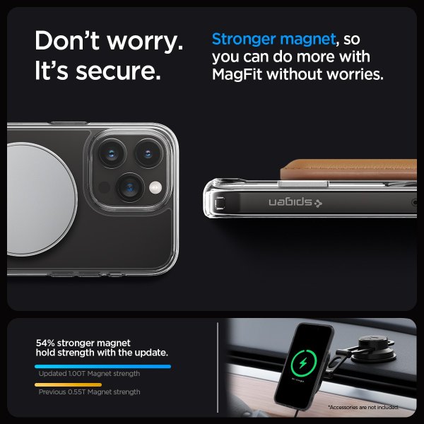 Spigen iPhone 15 Pro Max Skal Ultra Hybrid S MagFit Crystal Clear