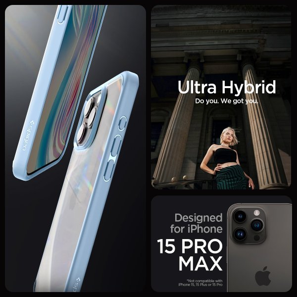 Spigen iPhone 15 Pro Max Skal Ultra Hybrid Sierra Blue
