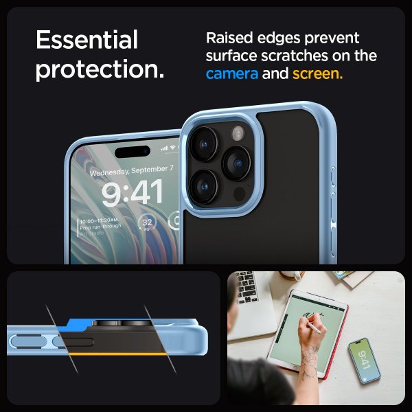 Spigen iPhone 15 Pro Max Skal Ultra Hybrid Sierra Blue