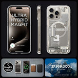 Spigen iPhone 15 Pro Max Skal Ultra Hybrid Zero One MagFit Natural Titanium