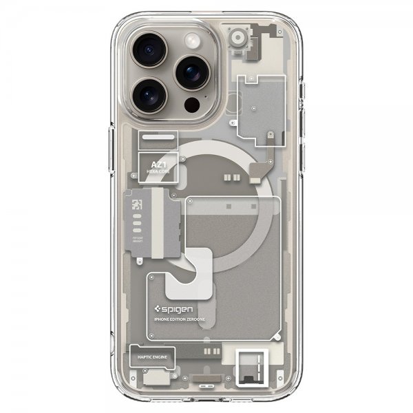 Spigen iPhone 15 Pro Max Skal Ultra Hybrid Zero One MagFit Natural Titanium