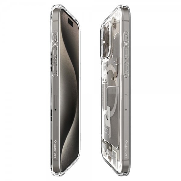 Spigen iPhone 15 Pro Max Skal Ultra Hybrid Zero One MagFit Natural Titanium