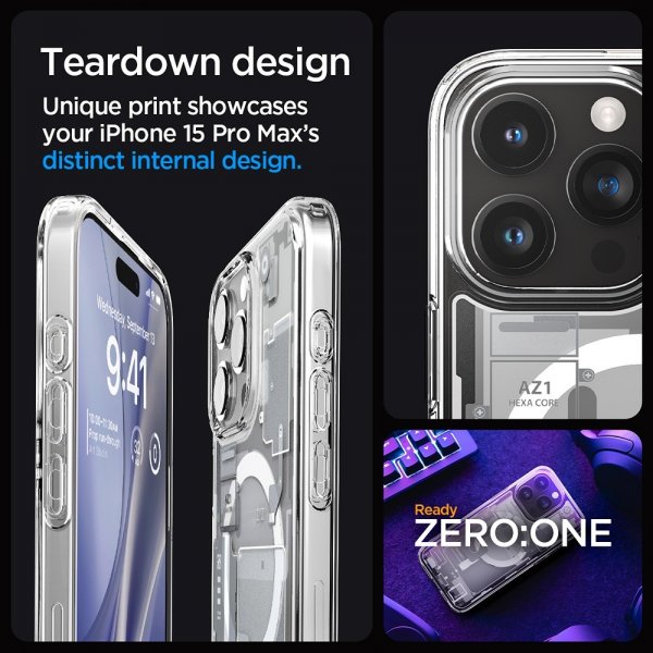 Spigen iPhone 15 Pro Max Skal Ultra Hybrid Zero One MagFit Vit