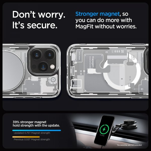 Spigen iPhone 15 Pro Max Skal Ultra Hybrid Zero One MagFit Vit