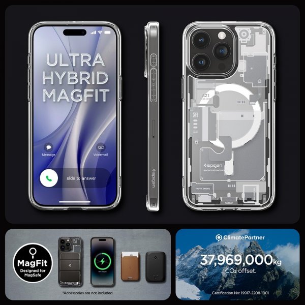 Spigen iPhone 15 Pro Max Skal Ultra Hybrid Zero One MagFit Vit