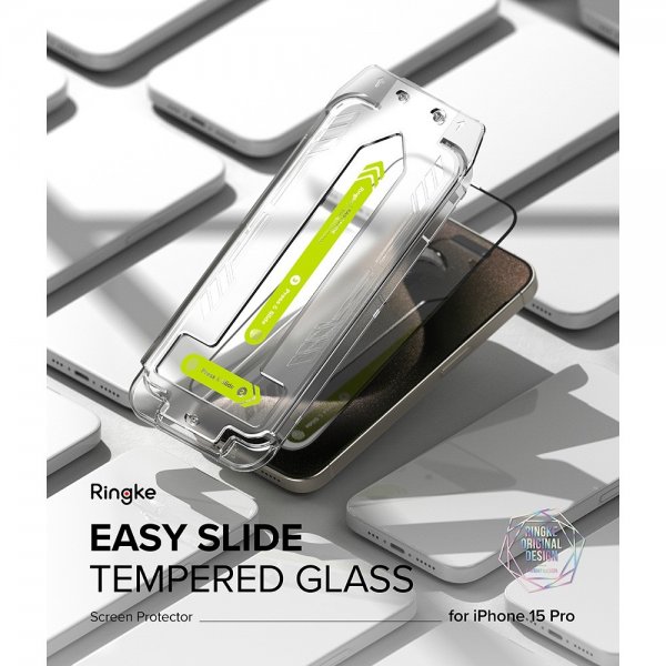 Ringke iPhone 15 Pro Max Skärmskydd Easy Slide 2-pack
