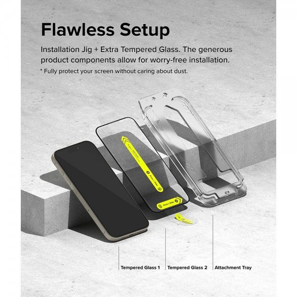 Ringke iPhone 15 Pro Max Skärmskydd Easy Slide 2-pack