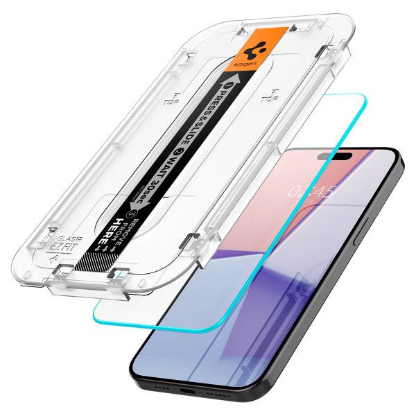 Spigen iPhone 15 Pro Max Skärmskydd GLAS.tR EZ Fit 2-pack