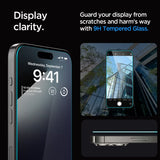 Spigen iPhone 15 Pro Max Skärmskydd GLAS.tR EZ Fit 2-pack