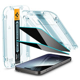 Spigen iPhone 15 Pro Max Skärmskydd GLAS.tR EZ Fit Privacy 2-pack
