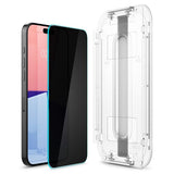Spigen iPhone 15 Pro Max Skärmskydd GLAS.tR EZ Fit Privacy 2-pack