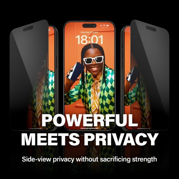 PanzerGlass iPhone 15 Pro Max Skärmskydd Ultra-Wide Fit Privacy EasyAligner
