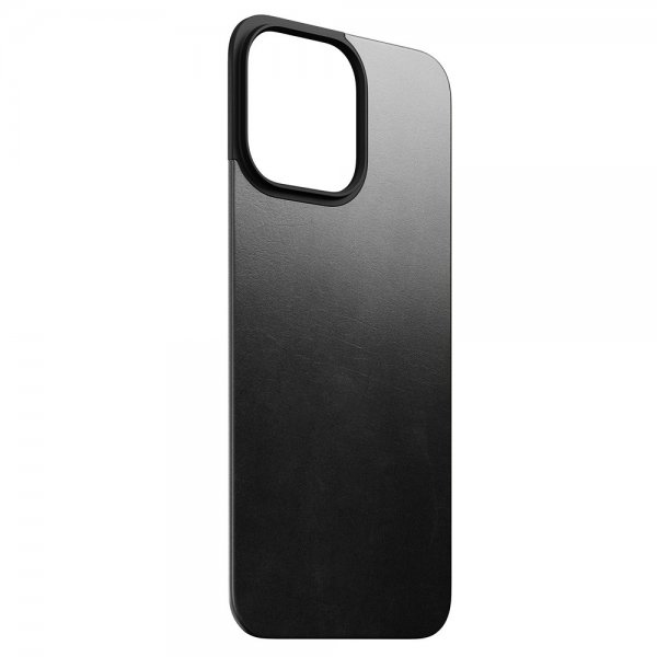 Nomad iPhone 15 Pro Max Skin Magnetic Leather Back Horween Svart