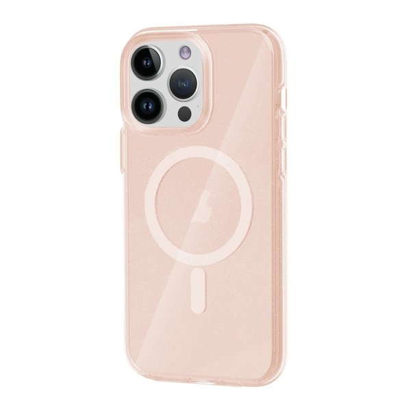 iPhone 15 Pro Skal Glitter MagSafe Guld