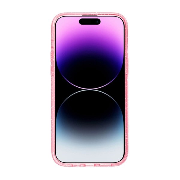 iPhone 15 Pro Skal Glitter MagSafe Rosa