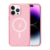 iPhone 15 Pro Skal Glitter MagSafe Rosa