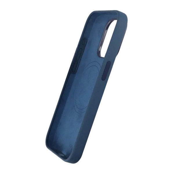 Rvelon iPhone 15 Pro Skal Silikon MagSafe Mörkblå