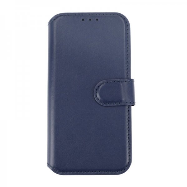 Rvelon iPhone 15 Pro Fodral Äkta Läder Blå