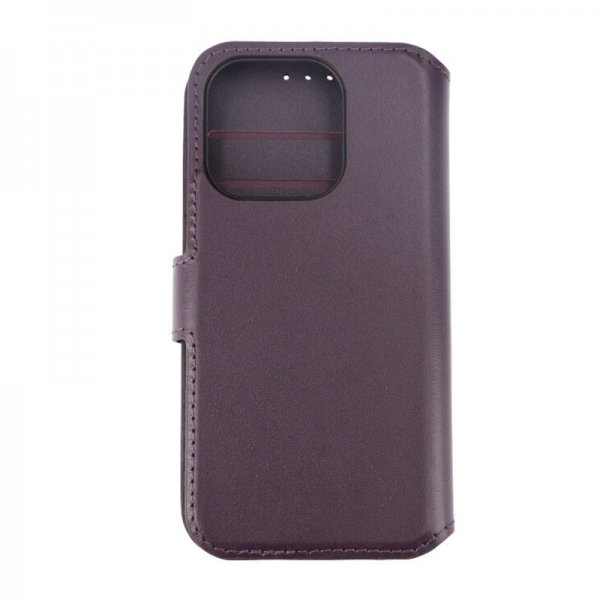 Rvelon iPhone 15 Pro Fodral Äkta Läder Lila
