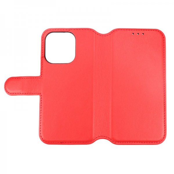 Rvelon iPhone 15 Pro Fodral Äkta Läder Röd