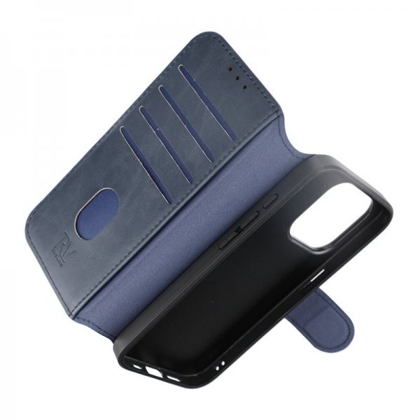 Rvelon iPhone 15 Pro Fodral 4 Kortfack MagSafe Blå