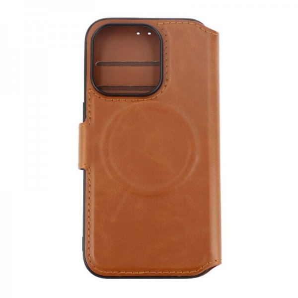 Rvelon iPhone 15 Pro Fodral 4 Kortfack MagSafe Brun