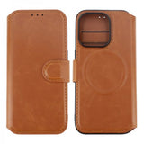 Rvelon iPhone 15 Pro Fodral 4 Kortfack MagSafe Brun