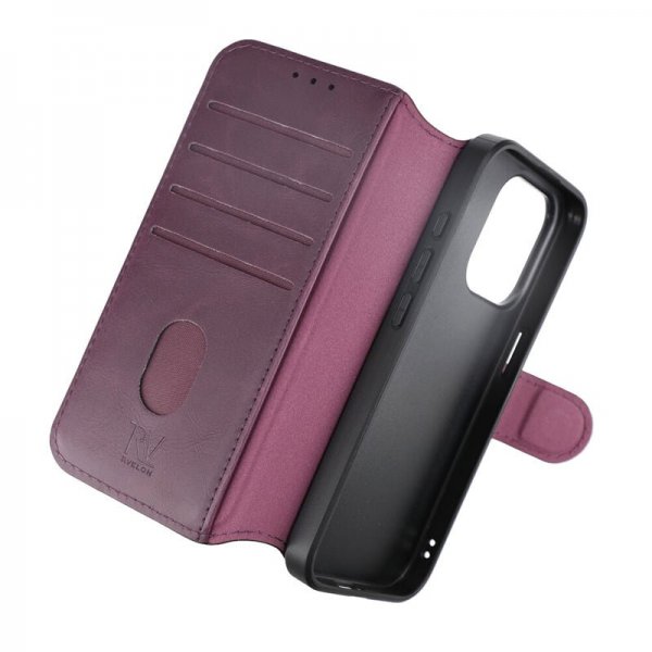 Rvelon iPhone 15 Pro Fodral 4 Kortfack MagSafe Lila