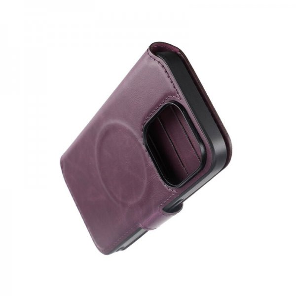 Rvelon iPhone 15 Pro Fodral 4 Kortfack MagSafe Lila