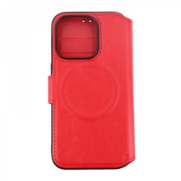 Rvelon iPhone 15 Pro Fodral 4 Kortfack MagSafe Röd