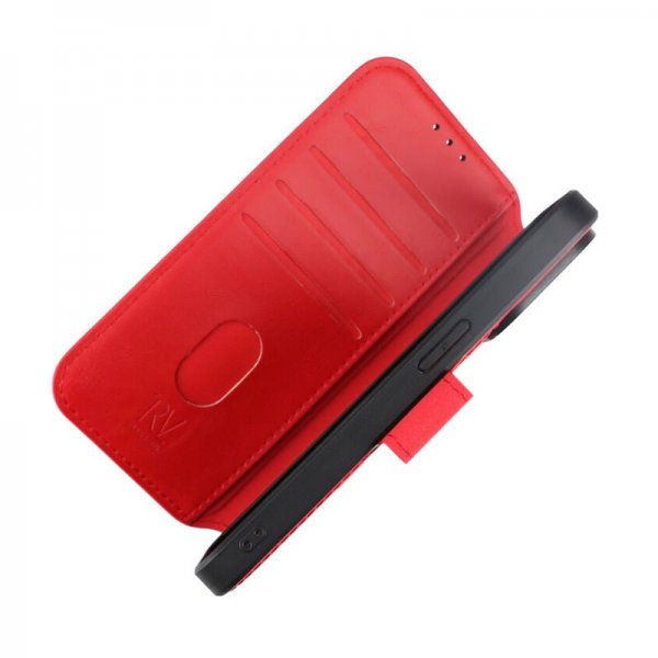 Rvelon iPhone 15 Pro Fodral 4 Kortfack MagSafe Röd