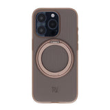 Rvelon iPhone 15 Pro Skal Roterbart MagSafe Stativ Brun