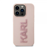 Karl Lagerfeld iPhone 15 Pro Skal 3D Rubber Karl Rosa