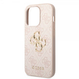 Guess iPhone 15 Pro Skal 4G Logo Rosa