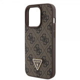 Guess iPhone 15 Pro Skal 4G Metal Triangle Strass Brun