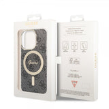Guess iPhone 15 Pro Skal 4G Pattern MagSafe Svart